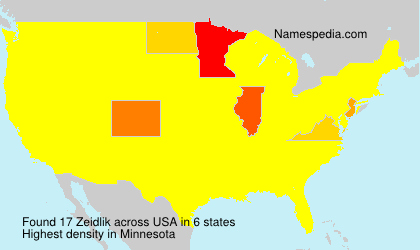 Surname Zeidlik in USA