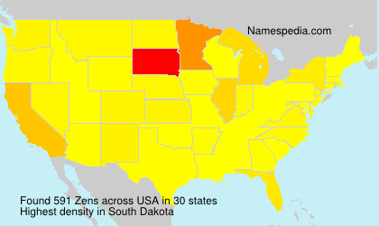 Surname Zens in USA