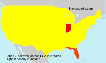 Surname Zezovski in USA