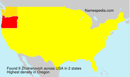 Surname Zholnerovich in USA