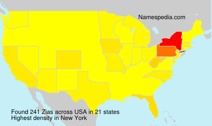 Surname Zias in USA