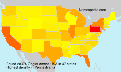 Surname Ziegler in USA