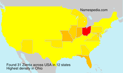 Surname Zienta in USA