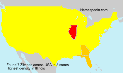 Surname Zilvinas in USA