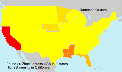 Surname Zimek in USA
