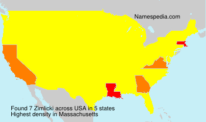 Surname Zimlicki in USA