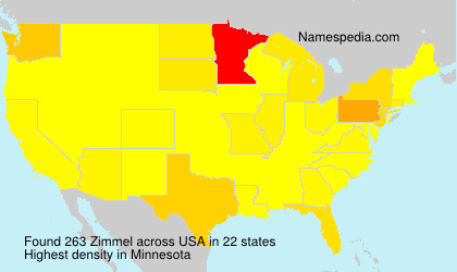Surname Zimmel in USA