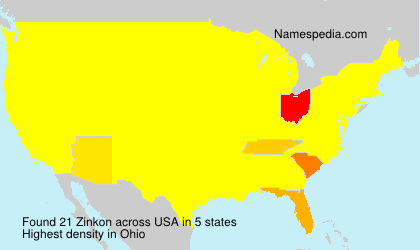 Surname Zinkon in USA