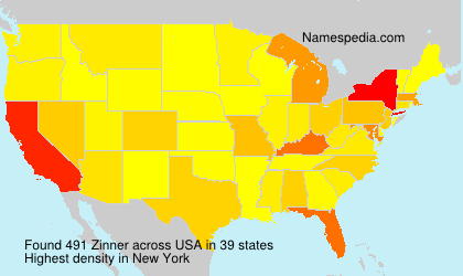 Surname Zinner in USA