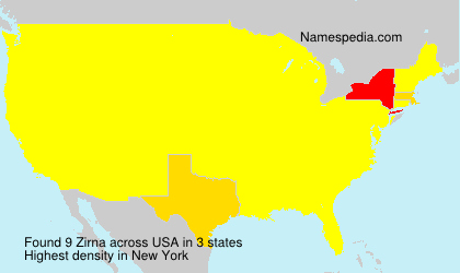 Surname Zirna in USA