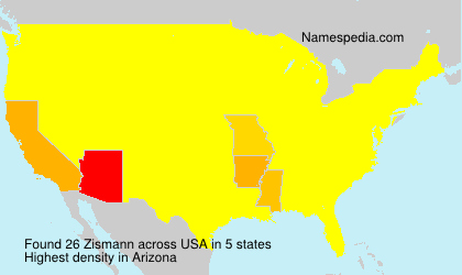 Surname Zismann in USA