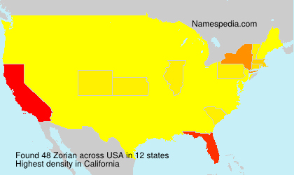 Surname Zorian in USA