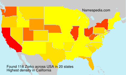Surname Zorko in USA