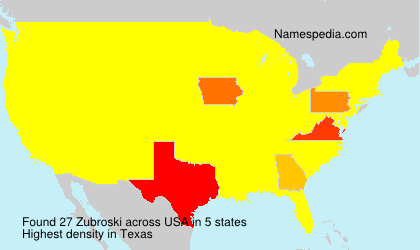 Surname Zubroski in USA