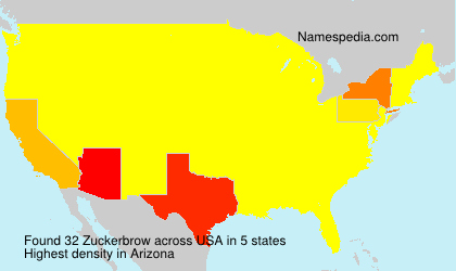 Surname Zuckerbrow in USA
