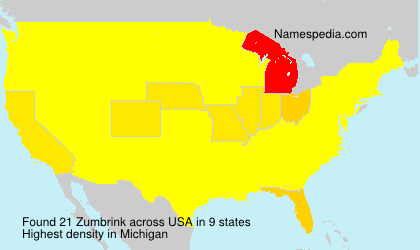 Surname Zumbrink in USA
