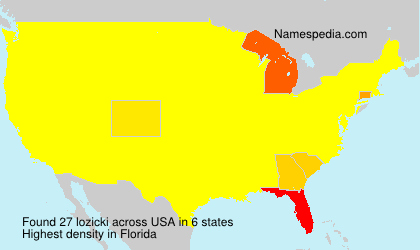 Surname lozicki in USA
