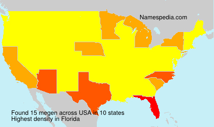 Surname megen in USA