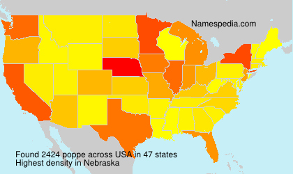 Surname poppe in USA